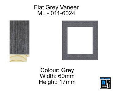 Flat Grey Vaneer Picture Frame