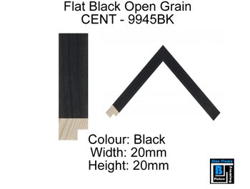 Flat Black Open Grain Picture Frame
