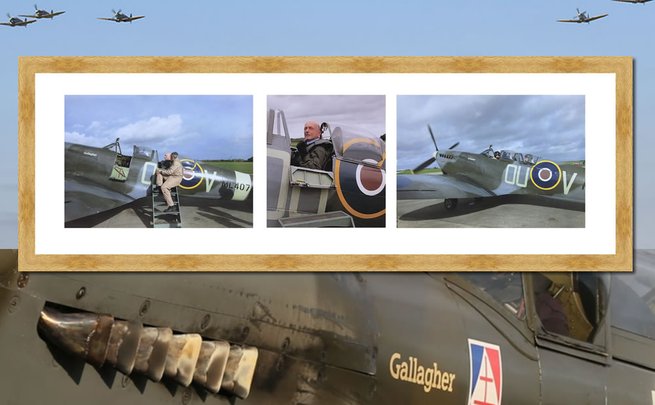 Spitfire, the Gallagher, framed by Blue Plume Picture Framing.