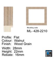 Flat Walnot Wood Grain Picture Frame