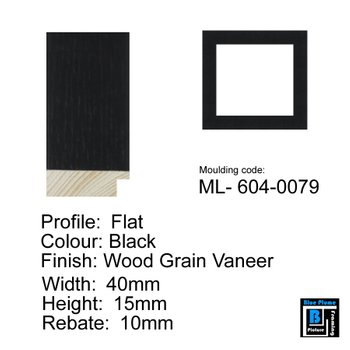 Flat wood grain picture frames