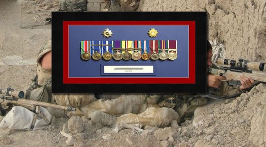 Military Medal Framing in a Shadow Box