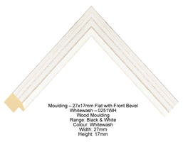 Thin Wood Moulding White