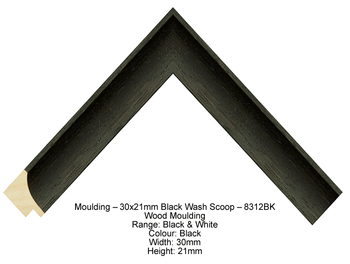 Black Scoop Moulding