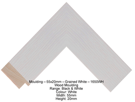Wide Wood Moulding White
