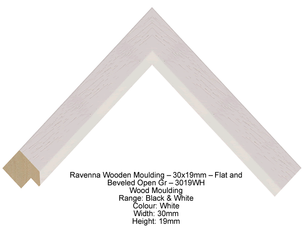 White Bevel Wood Picture Frame